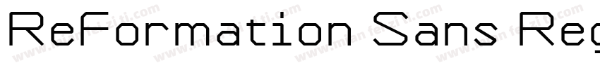 ReFormation Sans Reg字体转换